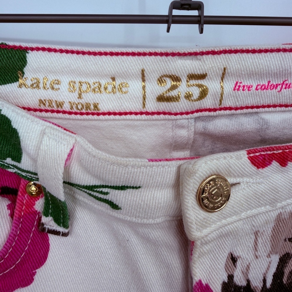 Kate Spade New York Floral Skinny Jeans Size 25 - Picture 3 of 6